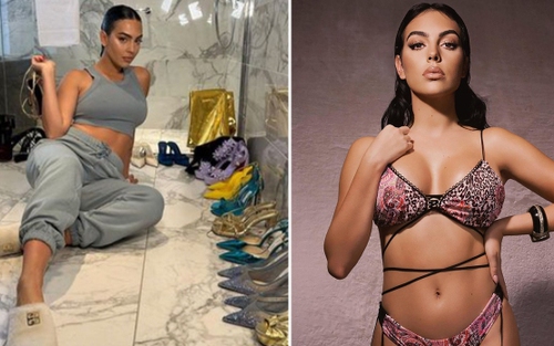 Bạn gái Ronaldo ăn mặc sành điệu, khoe bộ sưu tập giày khủng trong... phòng tắm