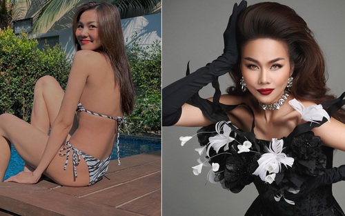 Chị đẹp Thanh Hằng hiếm hoi mặc bikini khoe dáng chuẩn 