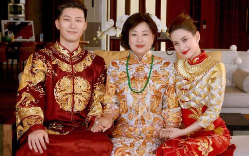 Mẹ ái nữ trùm sòng bạc Macau (Trung Quốc) lộ diện trong lễ cưới con gái và Đậu Kiêu, đập tan tin đồn không thích con rể