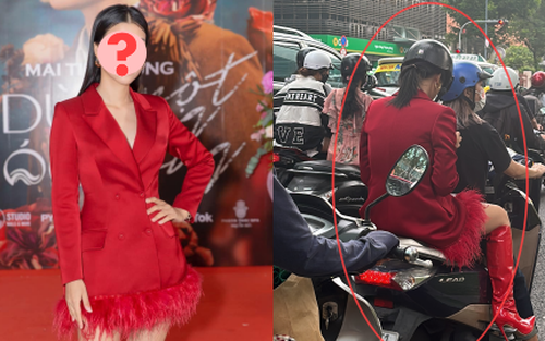Lên đồ lộng lẫy dự sự kiện, 1 mẹ đơn thân sao Việt gây chú ý vì khoảnh khắc ngồi xe máy ra về 