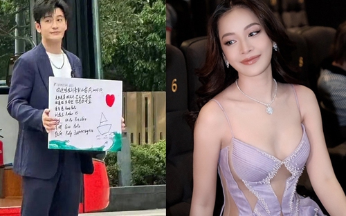 Huỳnh Hiểu Minh cầm bảng tên đón Chi Pu, lộ bằng chứng chắc chắn đại diện Việt Nam thi hát ở Trung Quốc