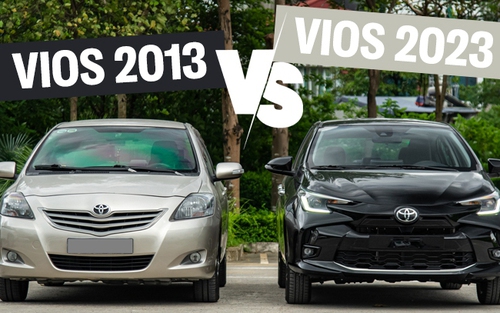 Tôi mang Vios 2013 của nhà ra so kè Toyota Vios 2023 vừa ra mắt: 10 năm vừa thêm, vừa bớt, bạn về phe nào? 
