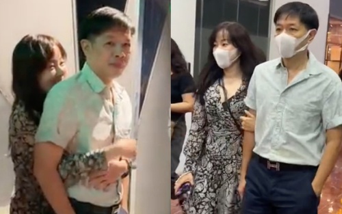 Bắt gặp cảnh Thái Hòa đưa vợ kém 11 tuổi đi làm, giữa trung tâm thương mại mà nắm tay, ôm nhau không rời