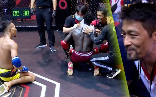 Được Johnny Trí Nguyễn chỉ dẫn, Quang Lộc hạ võ sĩ châu Phi bằng tuyệt kỹ và để lại hình ảnh cực đẹp khiến CĐV ca ngợi