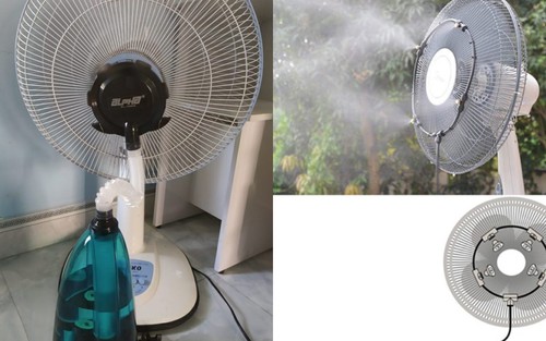 Hè nóng tự chế quạt thường thành quạt phun sương với 2 phụ kiện giá chỉ từ 99.000đ, rẻ hơn nhiều so với mua quạt điều hòa hay máy lạnh