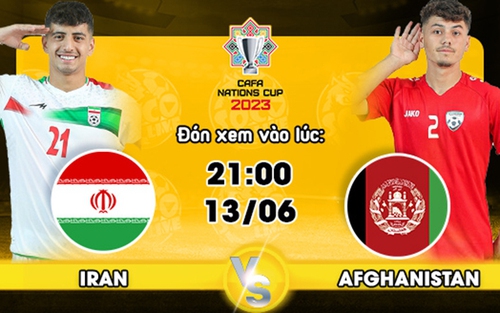 Lịch thi đấu bóng đá hôm nay 13/6: Iran vs Afghanistan