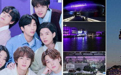 BTS 10 năm ra mắt: Fan đổ xô tới Seoul, các địa danh ở thủ đô Hàn Quốc thắp sáng màu tím