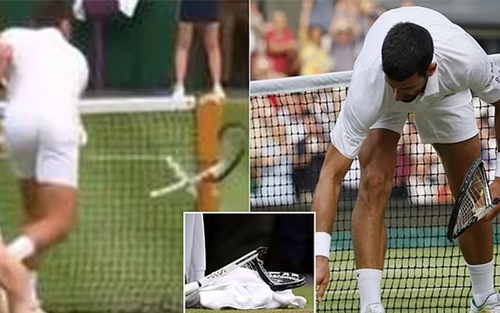 Djokovic đập vợt đầy tức tối khi thua Alcaraz, fan ngay lập tức so sánh với Federer và Nadal