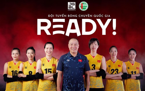 Các cô gái bóng chuyền Việt Nam 'cưng xỉu', cực duyên dáng trong trang phục thi đấu mới trước giờ sang Pháp