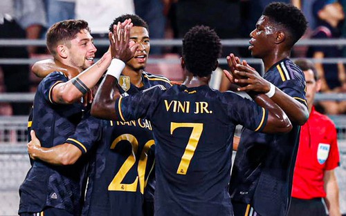 Valverde tỏa sáng, Real Madrid ngược dòng ngoạn mục trước Milan trên đất Mỹ
