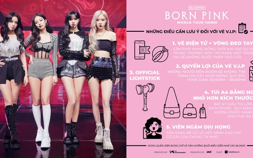 Những lưu ý đối với vé thường và VIP cho concert Blackpink tại Hà Nội