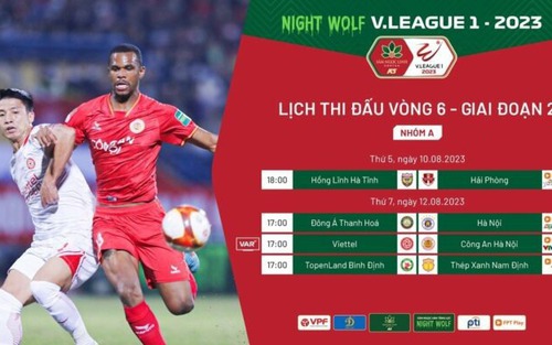 Lịch thi đấu V-League 2023 giai đoạn 2 hôm nay
