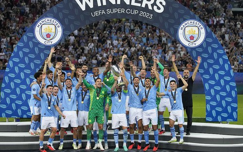 Thắng kịch tính Sevilla trên loạt 'đấu súng', Man City lần đầu giành Siêu cúp châu Âu