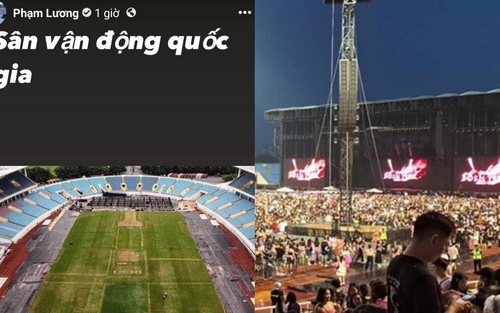 Ảnh sân Mỹ Đình sau concert của Blackpink do Thành Lương đăng tải gây 'bão mạng'