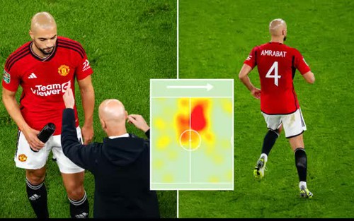 Amrabat chơi vị trí 'lạ' trong lần đầu đá chính cho MU, vẫn thể hiện đẳng cấp vượt trội