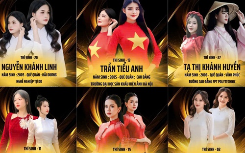 Nhan sắc dàn thí sinh đầu tiên tại cuộc thi ảnh online "Hoa hậu Di sản Áo dài Việt Nam 2024"
