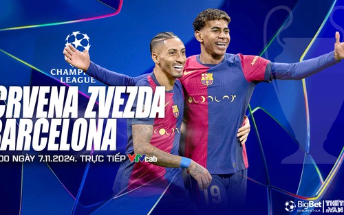 Nhận định, soi tỷ lệ Sao đỏ Belgrarde vs Barcelona 3h00 ngày 7/11, cúp C1 lượt trận thứ 4