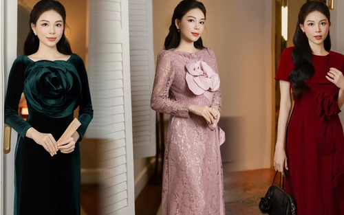 "Cô dâu hào môn" Linh Rin dịu dàng với áo dài hoa 3D của Đỗ Mạnh Cường