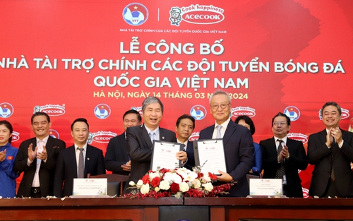 Acecook Việt Nam nâng cấp gói tài trợ các ĐTQG Việt Nam lên mức cao nhất