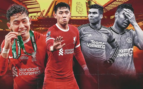 Đại chiến MU vs Liverpool: Sự tương phản đáng kinh ngạc giữa Casemiro và Wataru Endo