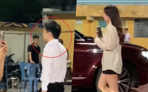 Con trai bầu Hiển thẫn thờ ra về, buồn đến mức 'quên' cả vợ hoa hậu Đỗ Mỹ Linh khi Hà Nội FC thua đau Nam Định