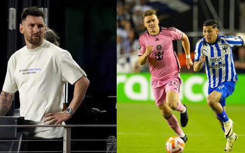 Messi thất thần trên khán đài trong ngày Inter Miami thua ngược tại Cúp C1 CONCACAF