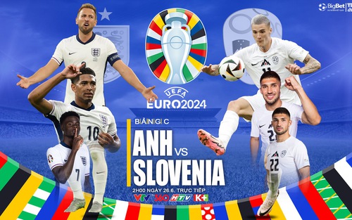 Nhận định Anh vs Slovenia, vòng bảng EURO 2024 (02h00, 26/6)