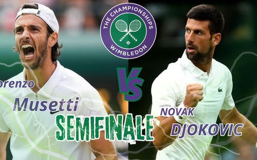 Link xem trực tiếp Musetti vs Djokovic, bán kết Wimbledon 2024 (22h00 hôm nay)