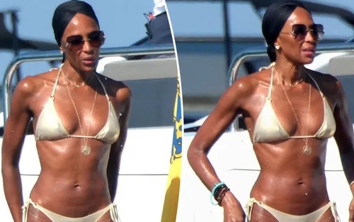 Naomi Campbell khoe vóc dáng như tượng tạc ở tuổi 54