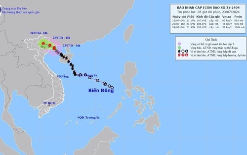 Bão số 2 suy yếu thành áp thấp nhiệt đới