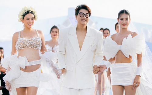Võ Hoàng Yến vác bụng bầu làm vedette trên sàn diễn Vietnam Beauty Fashion Fest 8