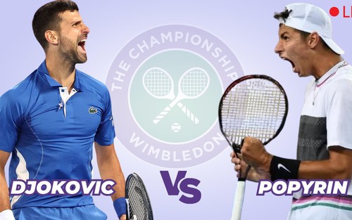 Link xem trực tiếp Djokovic vs Popyrin, vòng 3 Wimbledon 2024 (23h00 hôm nay)