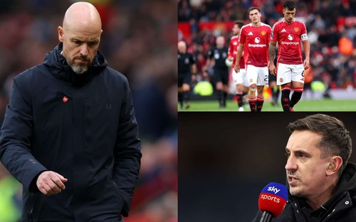 Gary Neville mắng MU đá kém hơn cả đội nghiệp dư, thừa nhận một điều về tương lai Ten Hag