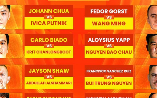 Xác định các cặp đấu của giải billiards được chờ đợi nhất tại Hà Nội