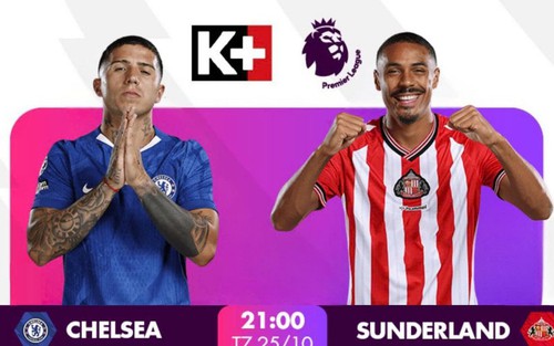 Link xem trực tiếp bóng đá Chelsea vs Sunderland 21h hôm nay, Premier League vòng 9
