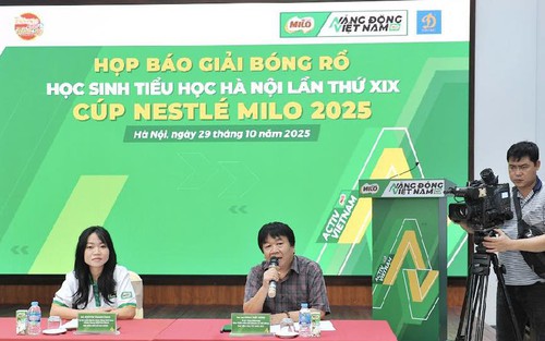 139 đội bóng dự giải bóng rổ học sinh Tiểu học Hà Nội 2025