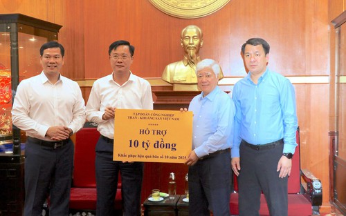 TKV ủng hộ 10 tỷ đồng hỗ trợ đồng bào các tỉnh, thành phố bị thiên tai