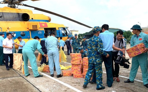 Quân đội điều động lực lượng không quân bay cứu trợ khẩn cấp tại Lạng Sơn
