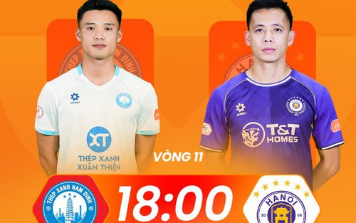 Link xem trực tiếp bóng đá Thép Xanh Nam Định vs Hà Nội FC 18h00 hôm nay, V.League vòng 11
