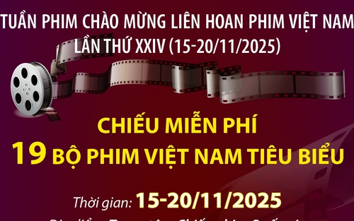 19 bộ phim được chiếu miễn phí tại Tuần phim chào mừng Liên hoan Phim Việt Nam lần thứ XXIV