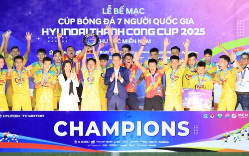 Xác định nhà vô địch Cúp bóng đá 7 người Quốc gia 2025 khu vực miền Nam