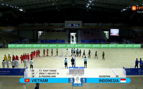 Thùy Trang ghi bàn, ĐT futsal nữ Việt Nam thắng 3-1 Indonesia 