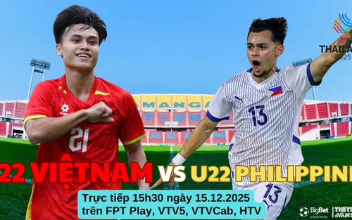 Nhận định, soi tỷ lệ U22 Việt Nam vs U22 Philippines 15h30 hôm nay 15/12, bán kết SEA Games 2025
