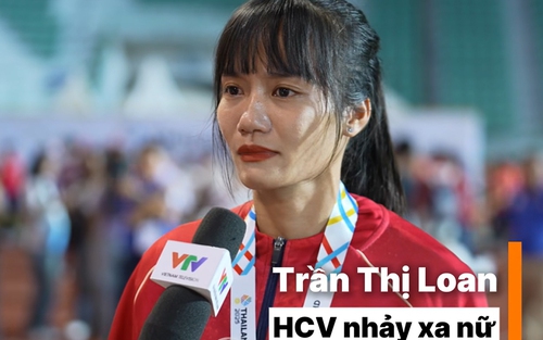 Cô gái vàng nhảy xa Việt Nam nghẹn ngào tặng HCV SEA Games 2025 cho người cha quá cố