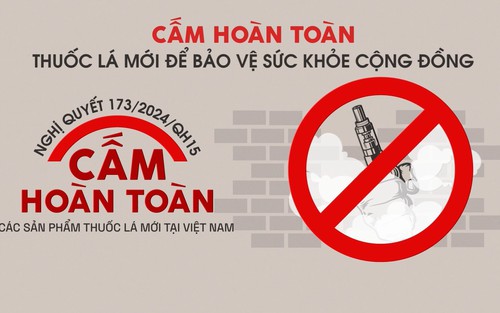 CẤM HOÀN TOÀN THUỐC LÁ MỚI ĐỂ BẢO VỆ SỨC KHỎE CỘNG ĐỒNG