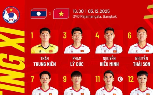 Đội hình ra sân của U22 Việt Nam: Viktor Lê dự bị, HLV Kim Sang Sik cho 3 chân sút chủ lực đá chính