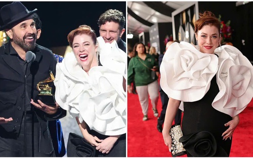 Ca sĩ Alisha Gaddis gây ấn tượng khi diện thiết kế của Đỗ Mạnh Cường trên sân khấu Grammy 2025