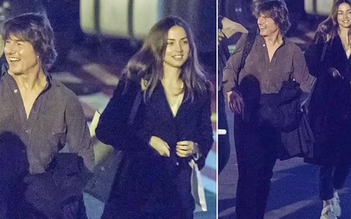 Tom Cruise và Ana De Armas hâm nóng tin đồn tình cảm tại Battersea Heliport
