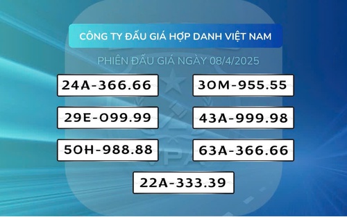 THÔNG BÁO TỔ CHỨC ĐẤU GIÁ BIỂN SỐ XE Ô TÔ – NGÀY 10/04/2025
