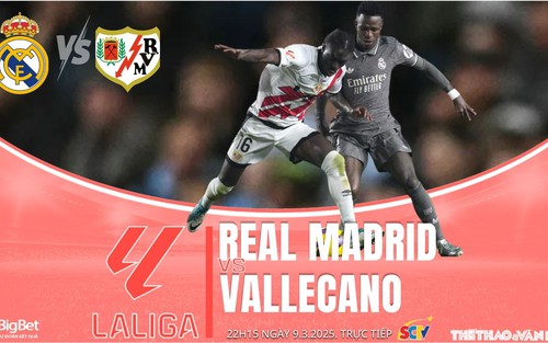 Nhận định, soi tỷ lệ Real Madrid vs Vallecano 22h15 hôm nay 9/3, vòng 27 La Liga
